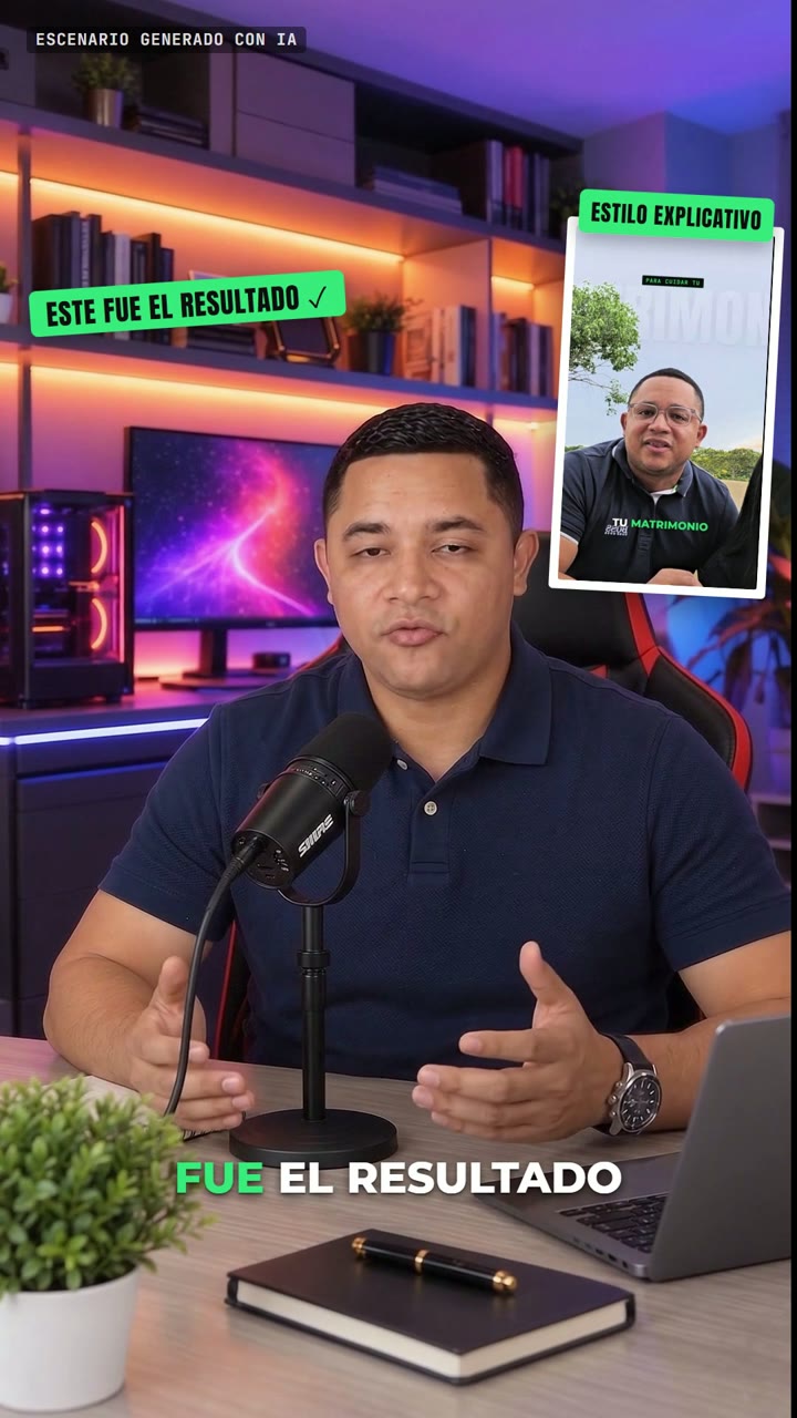 Tarjeta de video con el estilo explicativo